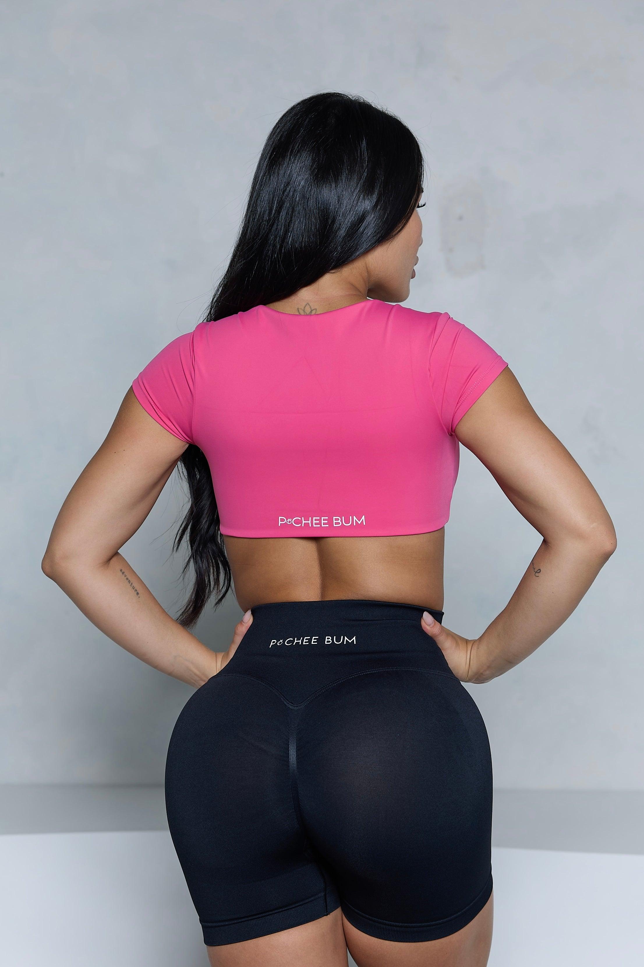 Pink Wavy Hem Crop Top - Pcheebum