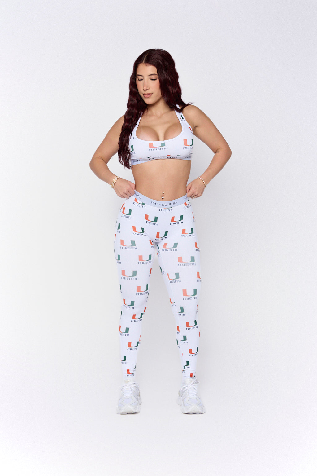 Pchee White UM Scrunch Butt Legging Set