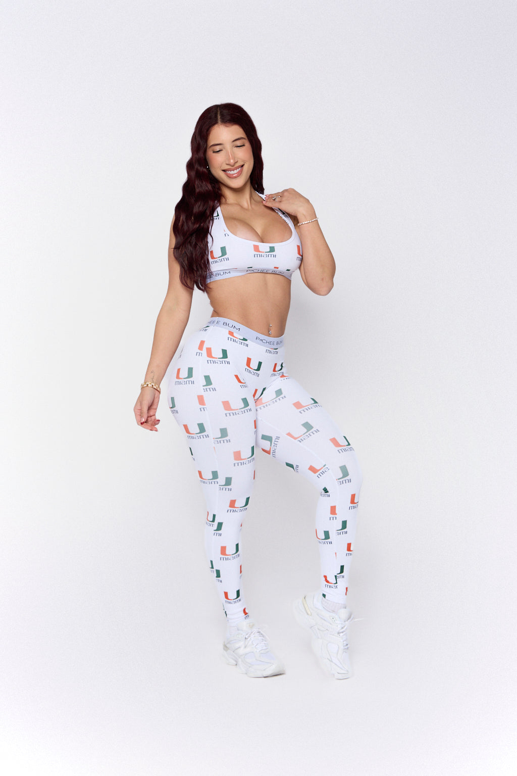 Pchee White UM Scrunch Butt Legging Set