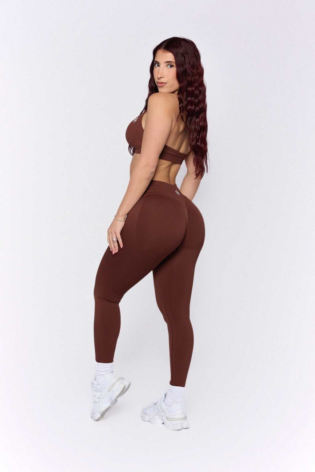 Brown Shaping Scrunch Butt Leggings