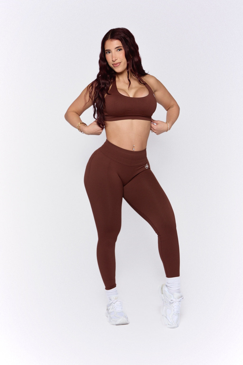 Brown Shaping Scrunch Butt Leggings