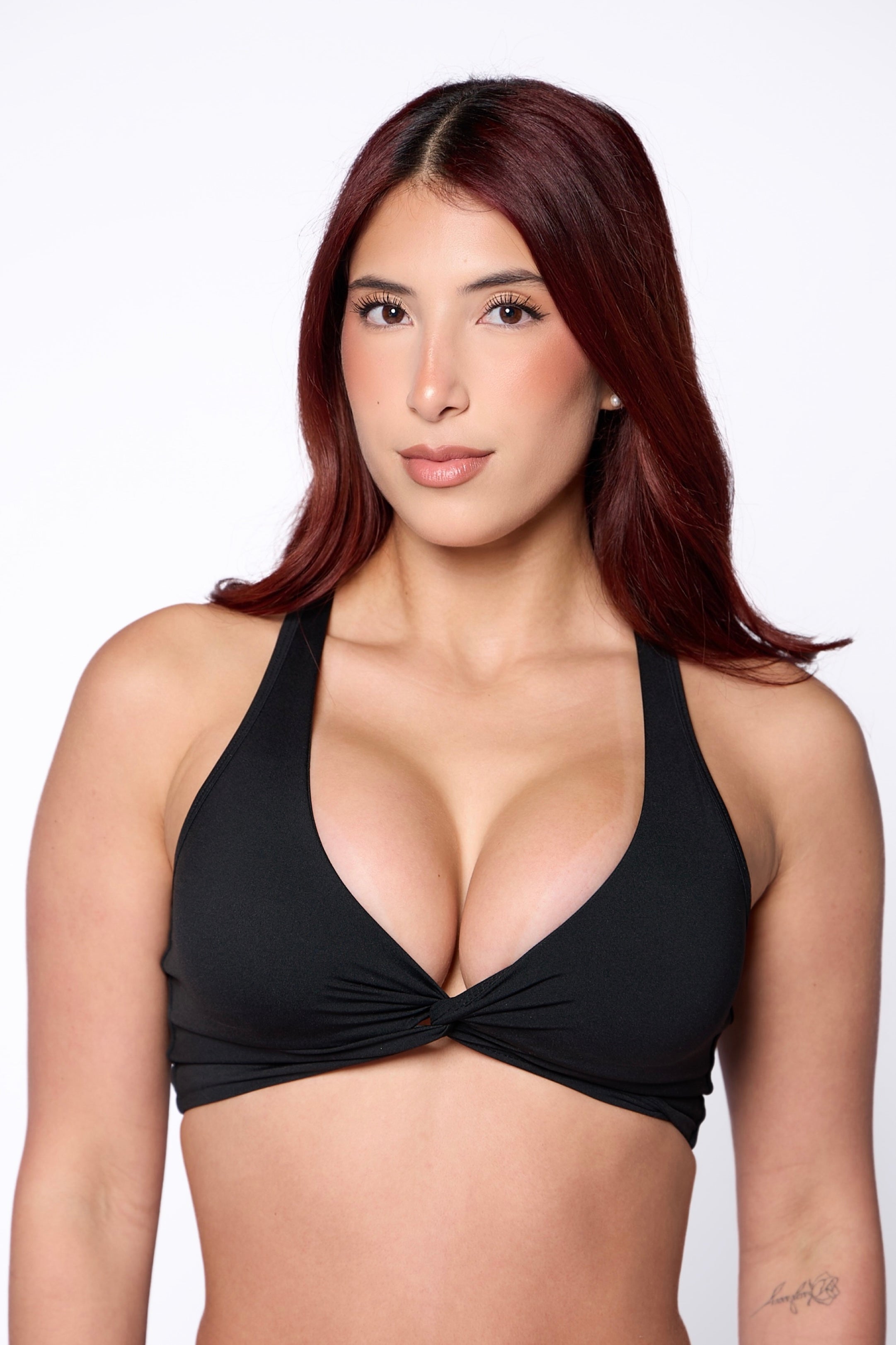 Black Twist Sports Bra