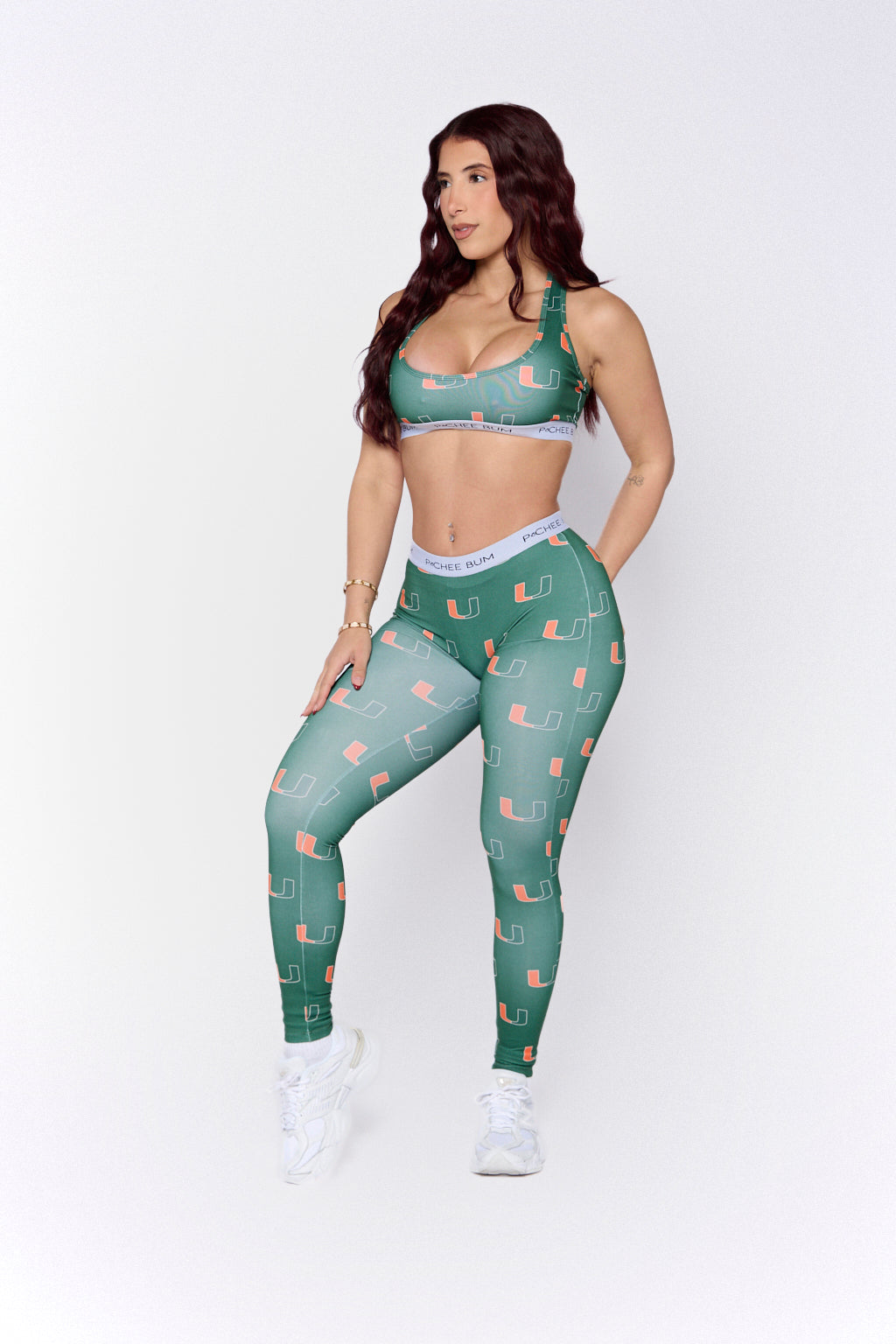 Pchee Green UM Scrunch Butt Legging Set