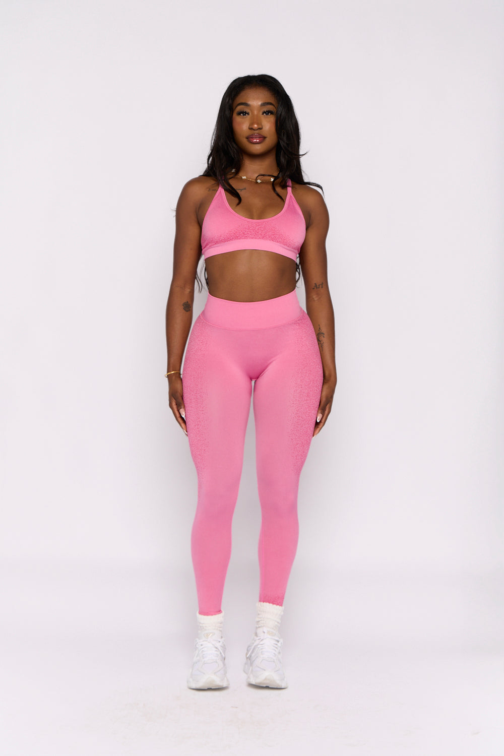 Pink Spray Contour Scrunch Butt Leggings