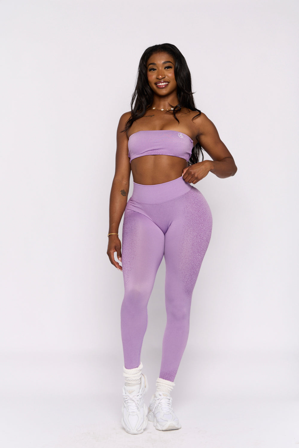 Lilac Spray Contour Scrunch Butt Leggings